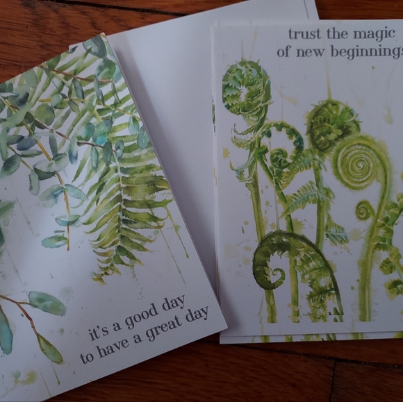 Plant cards - blank notecards with gorgeous plant designs - set of 8, ne… - Picture 4 of 6